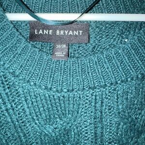 Lane Bryant Teal Crew Neck Sweater